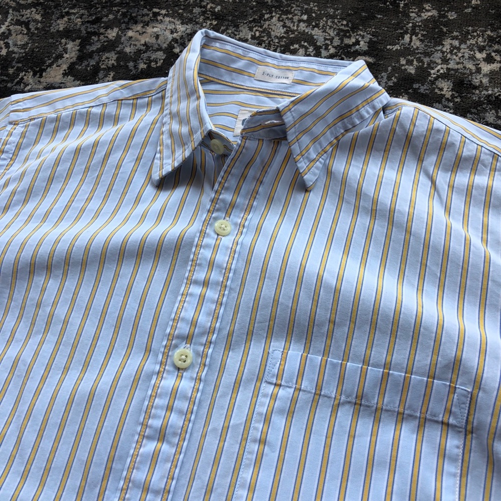 J.Crew 2-Ply Striped Button Down Shirt Small - Picture 3 of 6